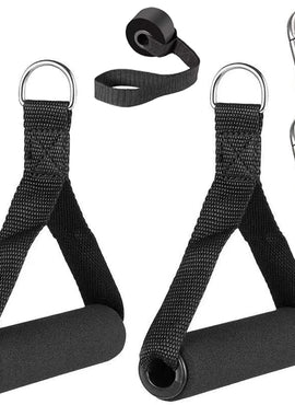 Gym Resistance Bands Accessories Handles Anti-slip Grip Strong Nylon Webbing Fitness Heavy Duty Cable Machine Workout Equipment