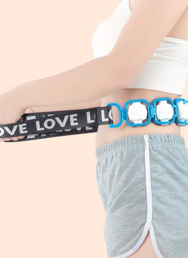 Manual Hand-held Muscle Massager Rope Back Fitness Physiotherapy Massage Sculpting Waist Bead Pull-Back Roller Muscle Recovery